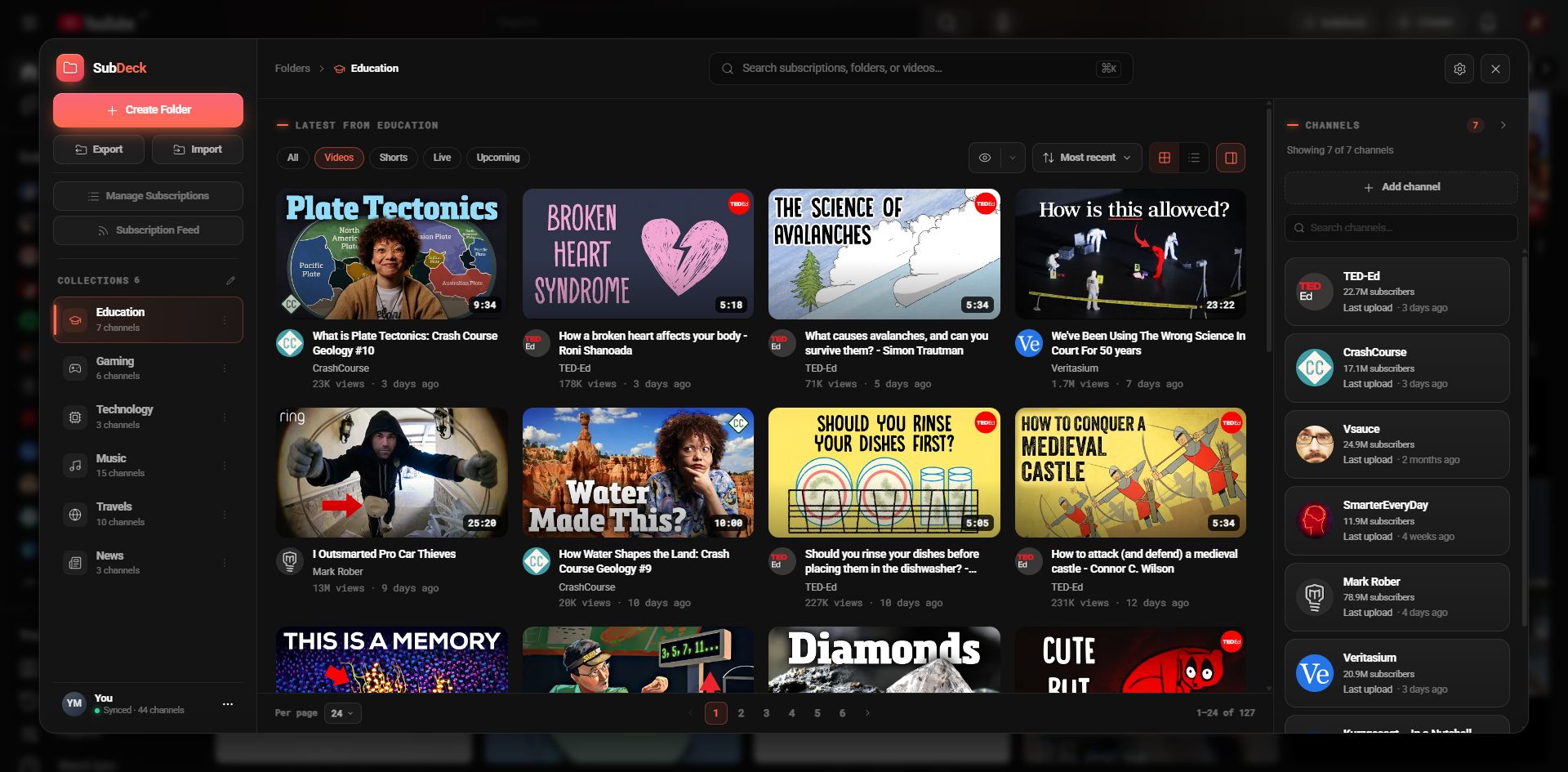 SubDeck app screenshot